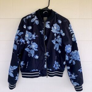 Like new Gap floral bomber jacket